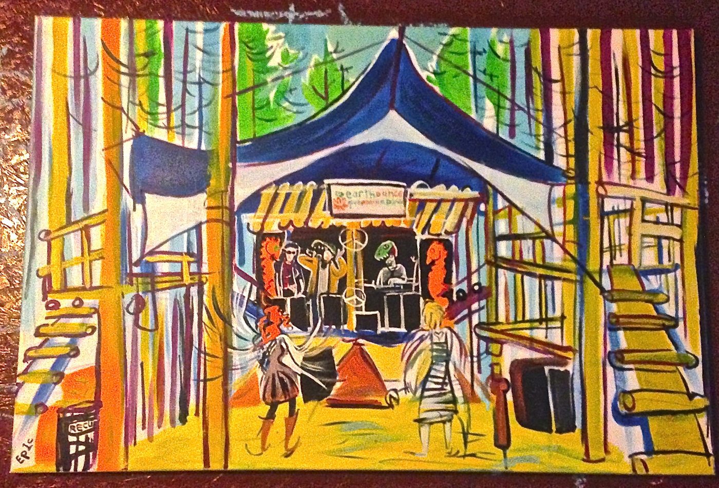 Earthdance 2013 : la peinture d'Epic, la scène vue par un peintre.
