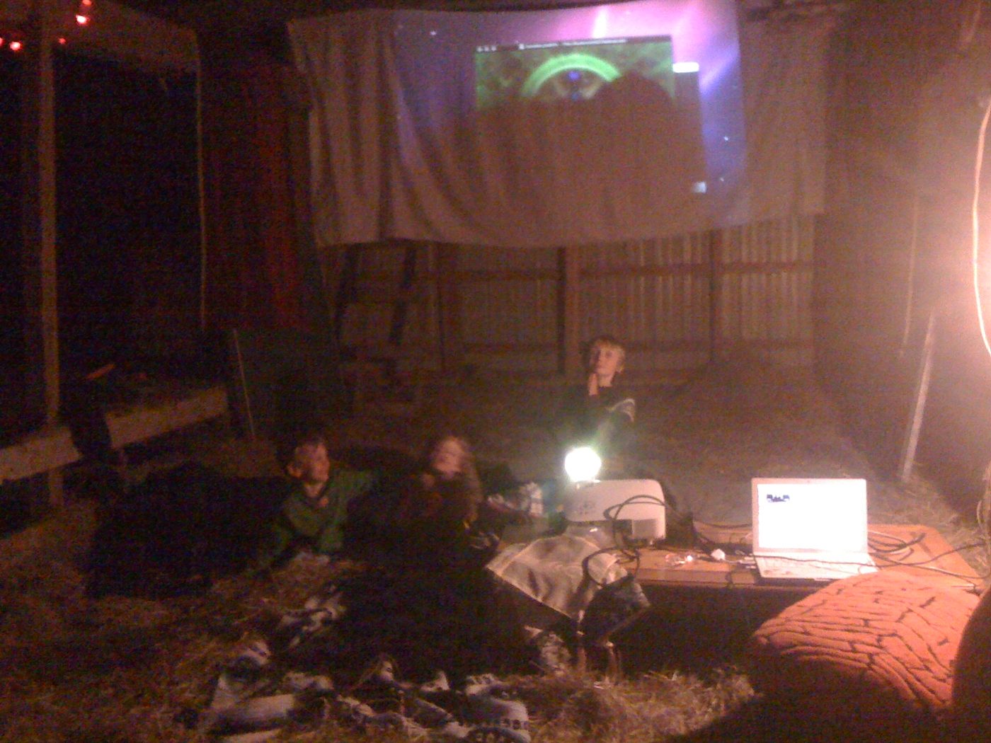 1er juillet 2010 : la première projection dans la salle de camping intérieur.