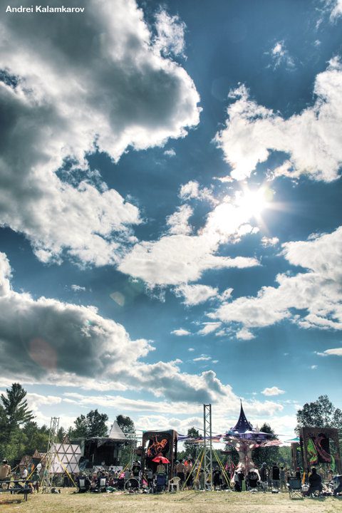 Le ciel au-dessus du site.