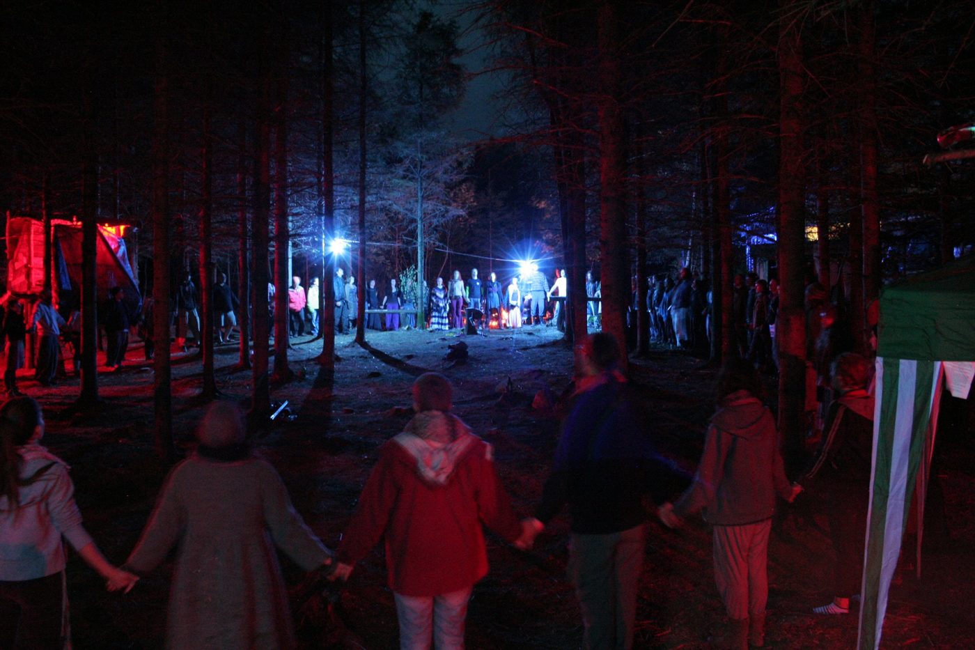 Earthdance 2012 : la prière pour la paix, en cercle, la nuit du 22 septembre.
