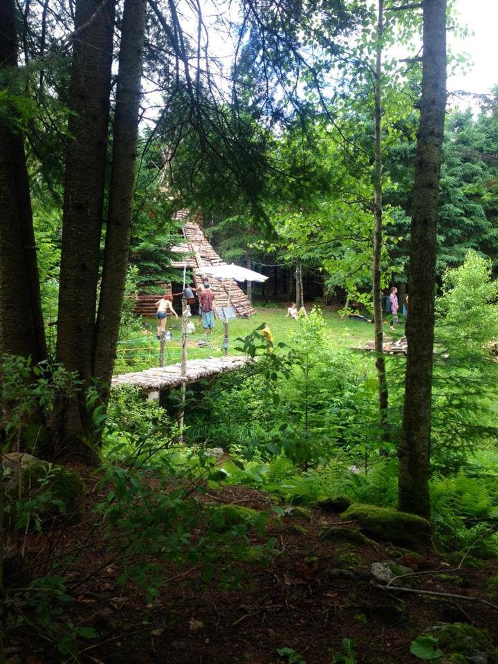 La vue du tipi vers le Cherry Island.