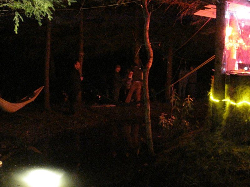 La scène vue du camping, une nuit d'août 2010.